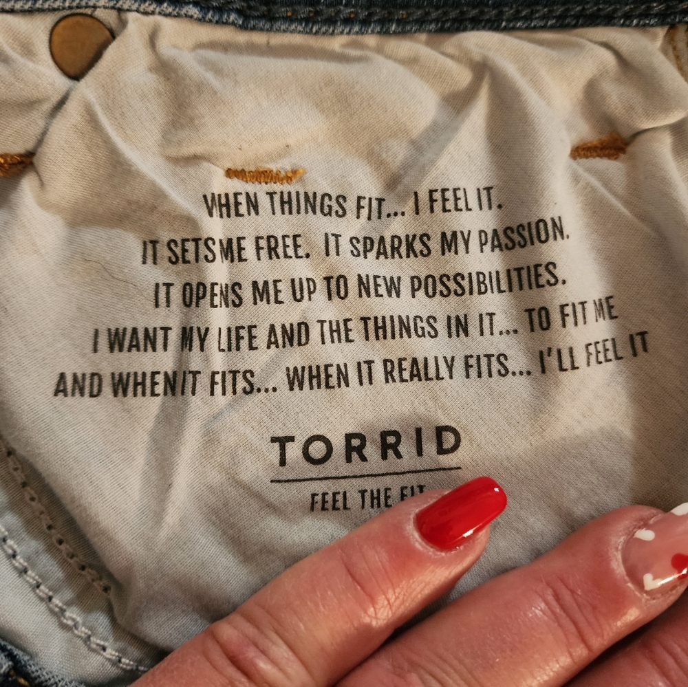 Torrid Women's High-Waisted Demin Shorts - Picture 8 of 8